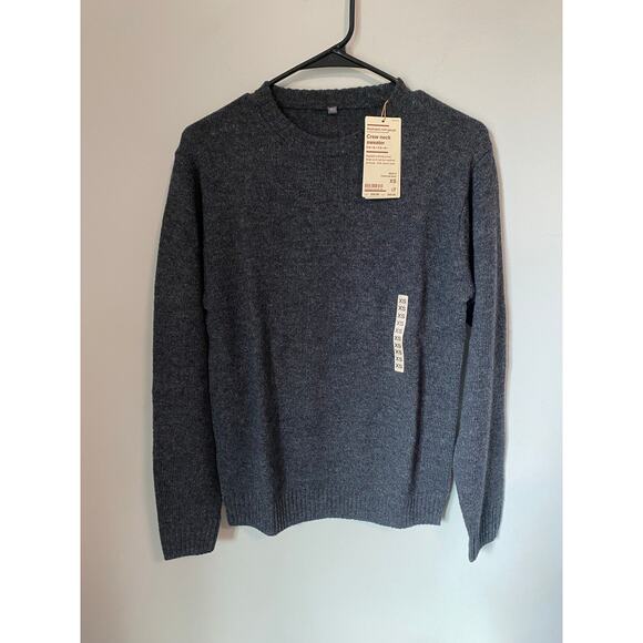 New Muji Men's 100% Wool Washable Mid-Gauge Crew neck Sweater Size XS - Picture 1 of 3